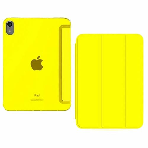 [TECH SHEK] Smart for iPad 10th Generation Case 2022, Slim Stand Hard PC Translucent Back Shell Smart Cover Case for iPad 10th Gen 10.9 inch 2022, Support Touch ID, Auto Wake/Sleep (Yellow)