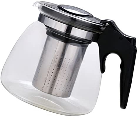 COLLBATH Filter Teapot Heat-Resistant Glass Tea Kettle Water Pitcher Lid for Loose Tea Infuser and Iced Maker Scenario