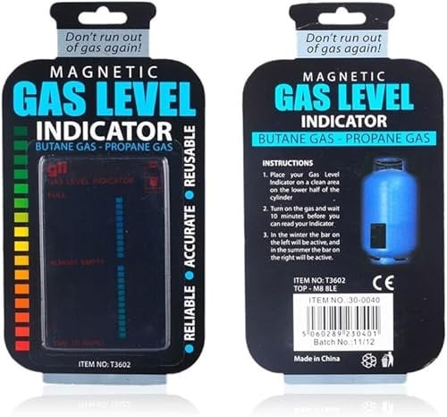 OOBRAN Magnetic Gas LPG Fuel Butane Propane Bottle Tank Level Indicator Gauge Caravan Motorhome Travel BBQ