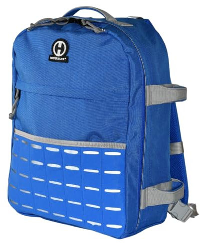 HYPERWEAR Hyper Ruck, 20L Rucking Backpack with 3 Weight Plate/Laptop Sleeves for Fitness, Rucking, Hiking & EDC, Blue, EMPTY 20L, Everyday Carry Bag