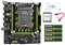Quystetes Placa Base X79G LGA2011+E5 2670 V2 CPU+4X4G DDR3 RAM+Grasa TéRmica+Soporte de Cable SATA M.2 NVME PCIE X16 USB2.0 SATA3.0