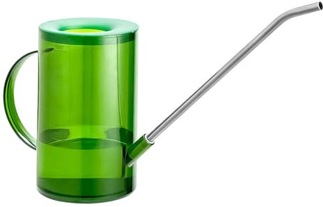 Annaffiatoio per Piante da Interno, Innaffiatoio Becco Lungo in Plastica, 1L Annaffiatoio per Fiori, per Piante da Interno e Esterni (Verde)