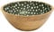 Dexam Sintra Mango Wood Spotted Salad Bowl - Olive Green