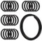Lanovuto 30 Pcs Anneau Porte Clé, 25mm Anneaux Porte Clé Ronds Plate, pour Les Cles, Bricolage, Artisanat (Noir)