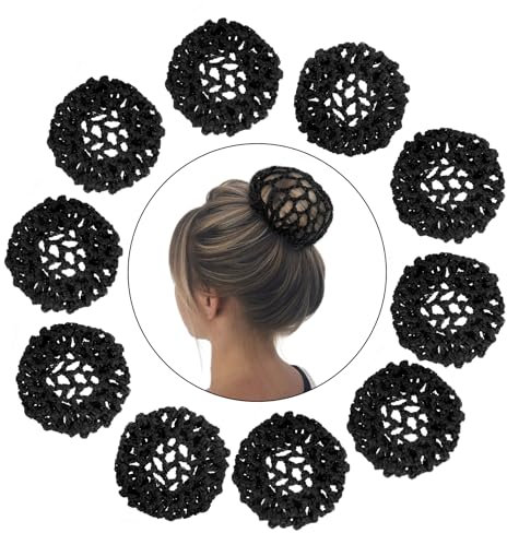 10 Stück Duttnetz Reiten, DuttNetz Elastische Fasern für Sicheren Halt Beim Tanz Gymnastik Eiskunstlauf, Hautfreundlich Wiederverwendbar Einfache Handhabung Perfekt für Feine Bis Dicke Haare