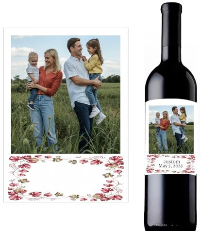 Etiquetas personalizadas para botellas de vino para recuerdos de boda | Personalización del nombre del invitado