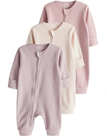 NEXT Baby Mädchen 3er-Pack fußlose Schlafanzüge