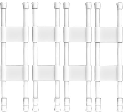 Kueohse 4 Stück Doppel-Kühlschrankstangen für Wohnmobile, Verstellbare Kühlschrank-Spannstangen, Wohnmobil-Kühlschrank, Küchenzubehör, Kühlschrankstangen