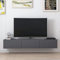 Mobile porta TV sospeso con ante colore antracite 180x32x30H cm - Nikis