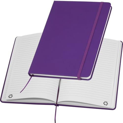 Livepac-Office Notizbuch/DIN A5 / Umschlag aus PU / 160 linierte Seiten/Farbe: lila