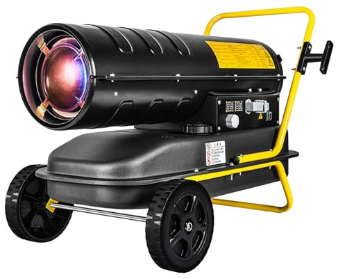 Hoixin Diesel Space Heater Kerosene Space Heater 38-litre fuel tank 30kW power output Airflow 730m³/h Fitted with castors at base Easy to move Suitable for a variety of settings