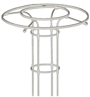 Homeponnew Treillis d'arche en PVC blanc pour plantes grimpantes – Cadre de support de vigne de jardin, grille d'attache résistante aux intempéries, design pliable peu encombrant (120 cm)
