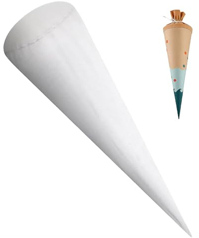 SKIKHN Schultüte Rohling 70 cm, Weiches Inlett für Schultüte Stoff, Schultüten Kissen zur Einschulung Schulkegel, Große Schultüten Füllung, Schulkinder Schule Schulgeschenk für Mädchen Jungen
