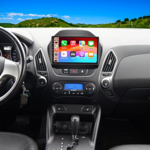 2G+64G Android 15 Autoradio für Hyundai IX35 2009-2015 mit Carplay & Android Auto, 2 DIN Bluetooth Auto Radio mit 10 Zoll HD Touchscreen, WLAN, FM, MirrorLink, Lenkradsteuerung, Navi - Plug & Play