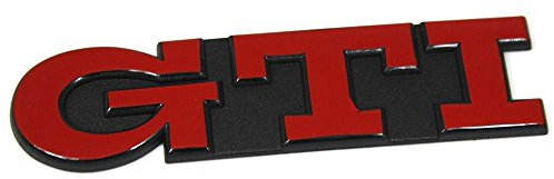 Volkswagen 1H6853687AJQN5 Schriftzug GTI Heckklappe Emblem, Tornadorot