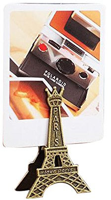 5 Stück Tischkarte Tischkärtchen-Foto Klammern Vintage Form Eiffelturm Paris