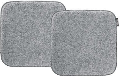 MAGMA AVARO Stuhlkissen/Sitzkissen für Indoor und Outdoor, Öko-Tex Siegel, waschbar bis 30°C, 1 Stück, 35x35cm, Grau