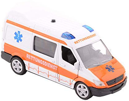 Smart-Planet Super Cars Ambulance Krankenwagen mit Licht Geräusch Spielzeug Auto für Kinder zum Spielen