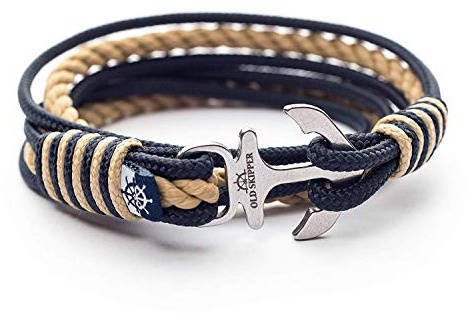 Bracelet unisexe en acier inoxydable d'ancre BARBAROSSA de corde nautique de famille pour les couples, femmes, hommes, bijoux fabriqués à la main en Europe intemporels poignet manchette rési (19)