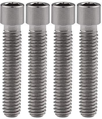 Ruifu M4 x 10 13,5 15 20 25 mm kleine Innensechskantschraube Fahrrad Hinter-/Umwerfer H/L Einstellschrauben 4 Stück (M4 x 25 mm, Titan)