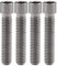 Ruifu M4 x 10 13,5 15 20 25 mm kleine Innensechskantschraube Fahrrad Hinter-/Umwerfer H/L Einstellschrauben 4 Stück (M4 x 25 mm, Titan)