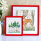 Ommda Bilderrahmen mit Glas Modern Fotorahmen Quadratisch Holz Zertifikat Zum Aufhängen für Wand Home Deko,rot,20x20cm