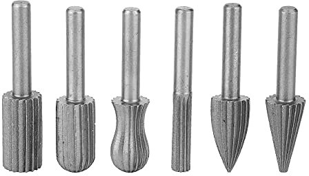 Ensemble de 6 pièces de lime rotative dure couteau à découper rotatif tête de meulage rotative lime en bois poli