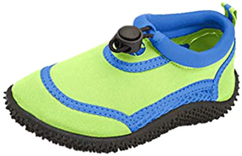 Wet Shoes Kids Infant Size Aqua Beach Surf Water Swim for Boys & Girls (Green & Blue, Numeric_11)