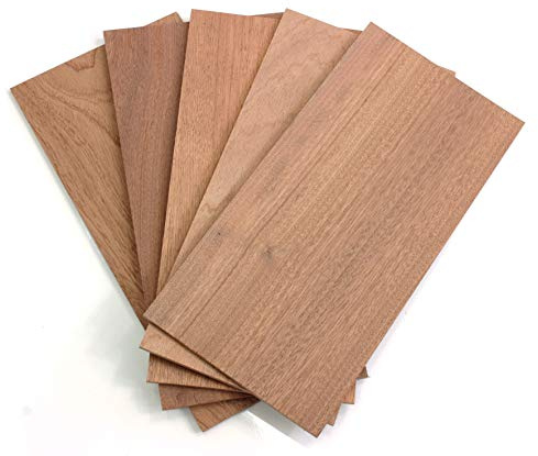 wodewa - Set di impiallacciatura in legno di mogano, 2 mm, 60 x 14 m, set da 10 pezzi per segatura, per bricolage, fai da te, modellismo