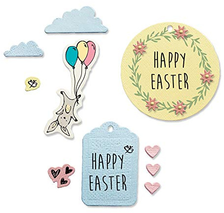 Sizzix Framelits Diew/Stamps 665065 Easter Fun von Lisa Jones 9er Pack