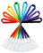 8er Pack Regenbogen Polyester Lanyards mit wasserdichten Ausweishaltern - Langlebige und Farbenfrohe Halsbänder für Ausweiskarten, Schlüssel und mehr