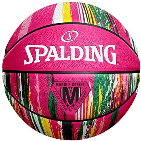 Spalding Marble Ball 84402Z, Unisex basketballs, pink, 7 EU