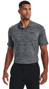 Under Armour Men's Matchplay Logo Loose Polo Shirt, Pitch Gray/Black, M