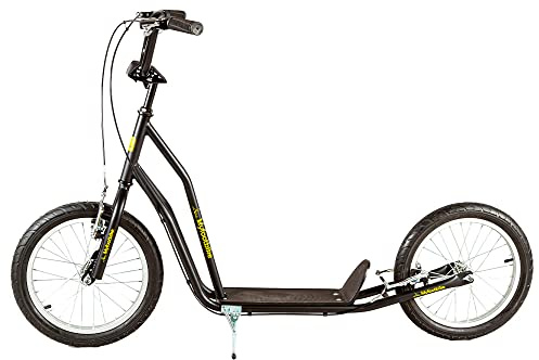 Myfootbike Sports Scooter, Funny, Schwarz, Unisex, 16/16, Aluminium