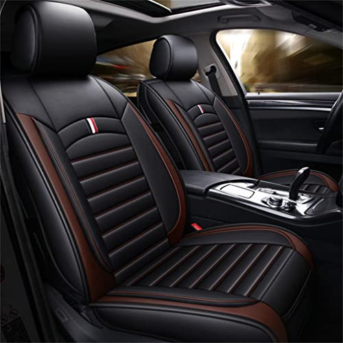 Muchkey Sitzbezug Auto Vordersitze für Jeep Wrangler JK Sahara Sport Fahrersitz und Beifahrer Sitzbezügesets Sitzbezüge & Auflagen zubehör Innenraum Farbe Schwarz Kaffee