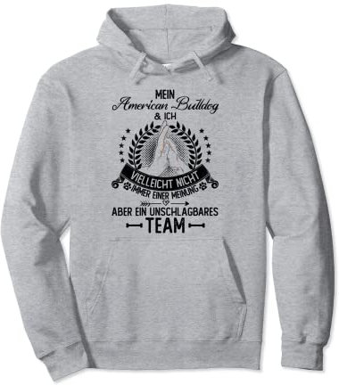 American Bulldog | nicht immer einer Meinung | Hund & Hunde Pullover Hoodie