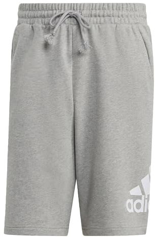 adidas Herren Essentials Big Logo French Terry Shorts, Medium Grey Heather, M