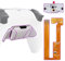 eXtremeRate Programmierbares RISE4 Metall Remap Kit für ps5 Controller BDM-030/040/050 Model, Upgrade Remapper Board&Back Case Gehäuse&Rücktasten Metal Back Paddles für ps5-Schneeweiß