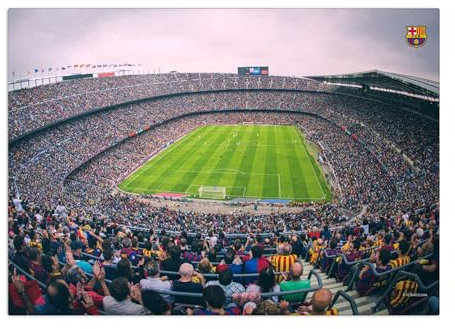Displate Offiziell FC Barcelona MetallPoster Magnetische Befestigung Inklusive Lizenziert Bilder Hochwertiges Poster Camp Nou - Sector view Poster 45 cm x 32 cm