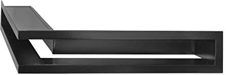 ADGO Rejilla de ventilación para Chimenea, Esquina Negra, Rejilla de Aire Caliente, Rejilla de Escape, Entrada de Aire Oculta, Rectangular 600 x 400 x 100 mm a la Izquierda – Accesorios para Estufa –