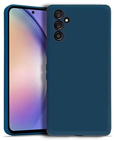 KRUSKY Liquid Silicone Case for Samsung Galay A54 5G, Soft Gel Rubber Anti-scratch Shockproof Slim Full Body Protection Phone Case Cover Compatible with Samsung Galay A54 5G (Blue)