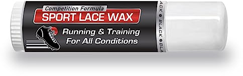 LOCKSTIX Premium Performance Shoelaces Wax Keep Laces Tied & Secure | Sport Lace Wax Enhancing Grip Water-Resistant Black for Dark Color Shoe Laces, 1 X 3.75 Black