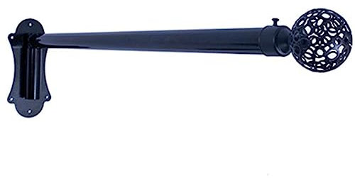 Robust Schwenkarm-Fenstervorhangstange Mit Kugelabschluss, 28mm Durchmesser Schwerlast Schwenkarm-Vorhangstange Metall Vorhangständer Für Fenster Tür DIY Wohnkultur -A-70CM