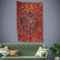 Wandteppich für Schlafzimmer – 76 x 102 cm, Mandala-Elefant, Wandbehang, Wandteppiche, orangefarbene indische Baumwolle, Strandüberwurf, Boho-Bohemian-Decke für Zuhause, Wohnzimmer, Dekoration