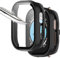 Msiall [2 pièces noir avec Film de protection d'écran en verre trempé pour honor watch 4, étui PC de dureté 9H, pare-chocs, étui de protection complet mince pour Smart honor watch 4