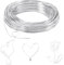 Alambre para Joyeria 1mm x 50m, Alambre para Manualidades Alambre de Metal Floral Inoxidable para Hacer Joyas Manualidades (Plata)