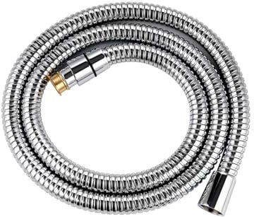 Hibbent 1.25m Shower Hose-10mm(Inner) Large Bore Shower Hose,Super Low Water Pressure Boosting Shower Hoses with Chrome, Universal Anti-Kink,Leak-Proof and Anti-Twist