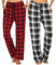 Ekouaer 2 Pièces Bas de Pyjama Femmes Pantalon Pyjama Femme à Carreaux Pantalon de Nuit avec Poches Doux Pantalon Long Vêtements de Nuit