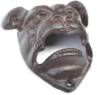 OUNONA Dog Head Shape Beer Opener Creative Bottle Opener Cast Iron Construction for Parties and Decor