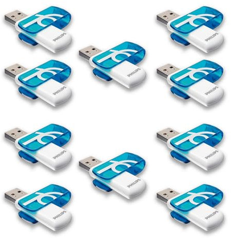 Philips Unidad Flash USB de Alta Velocidad 2.0 Vivid Edition 10x 16 GB con Tapa giratoria para Almacenamiento de Datos en PC, portátil, computadora, Velocidad de Lectura de hasta 21 MB/s